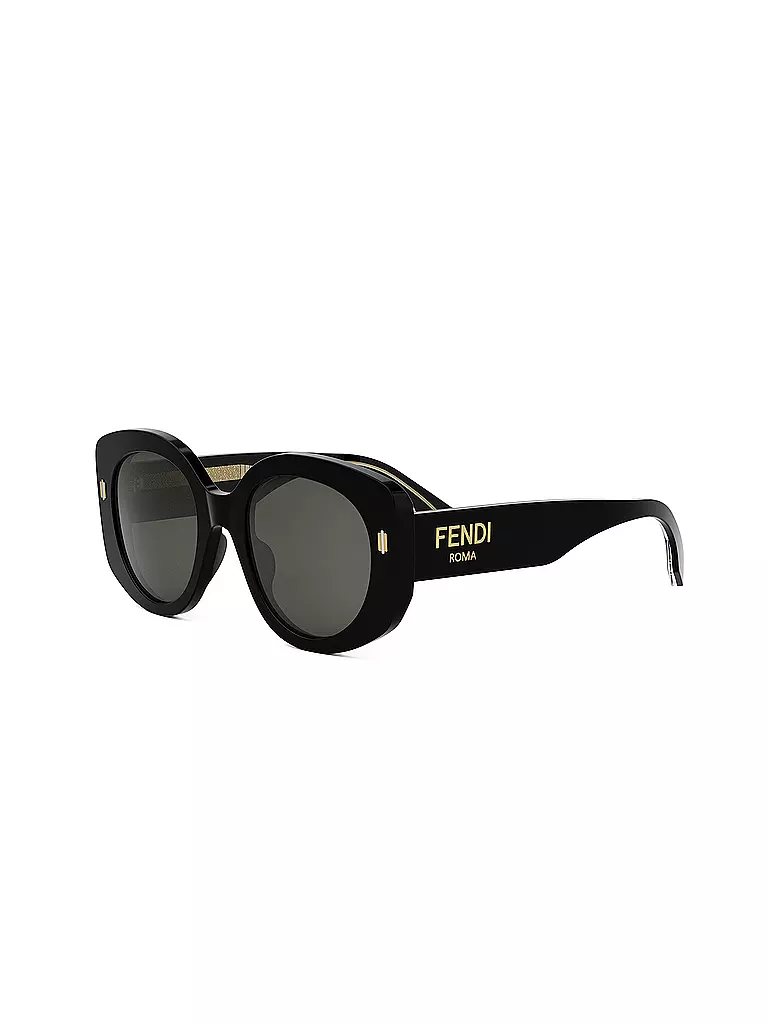 FENDI FENDI Roma schwarze runde Sonnenbrille schwarz