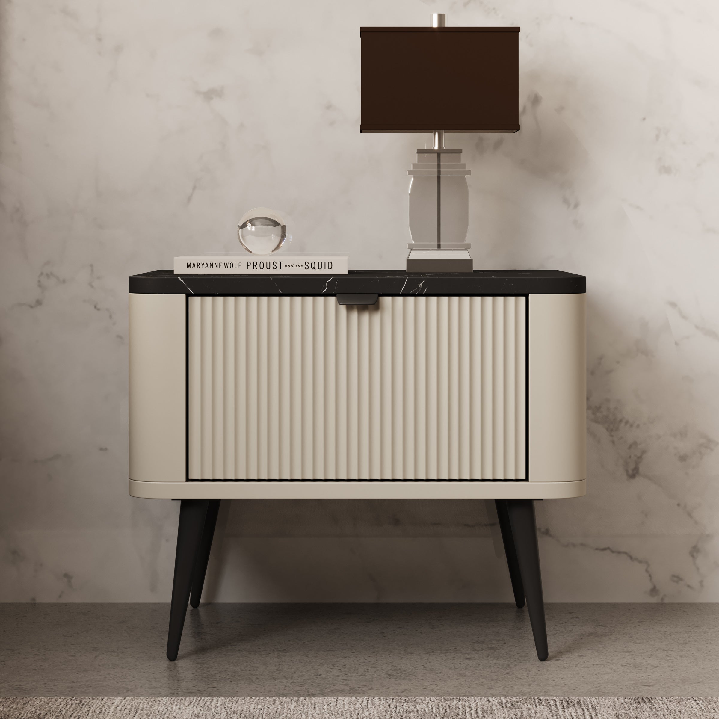 Mace - Nachtkastje - Beige - 50x40x42 cm