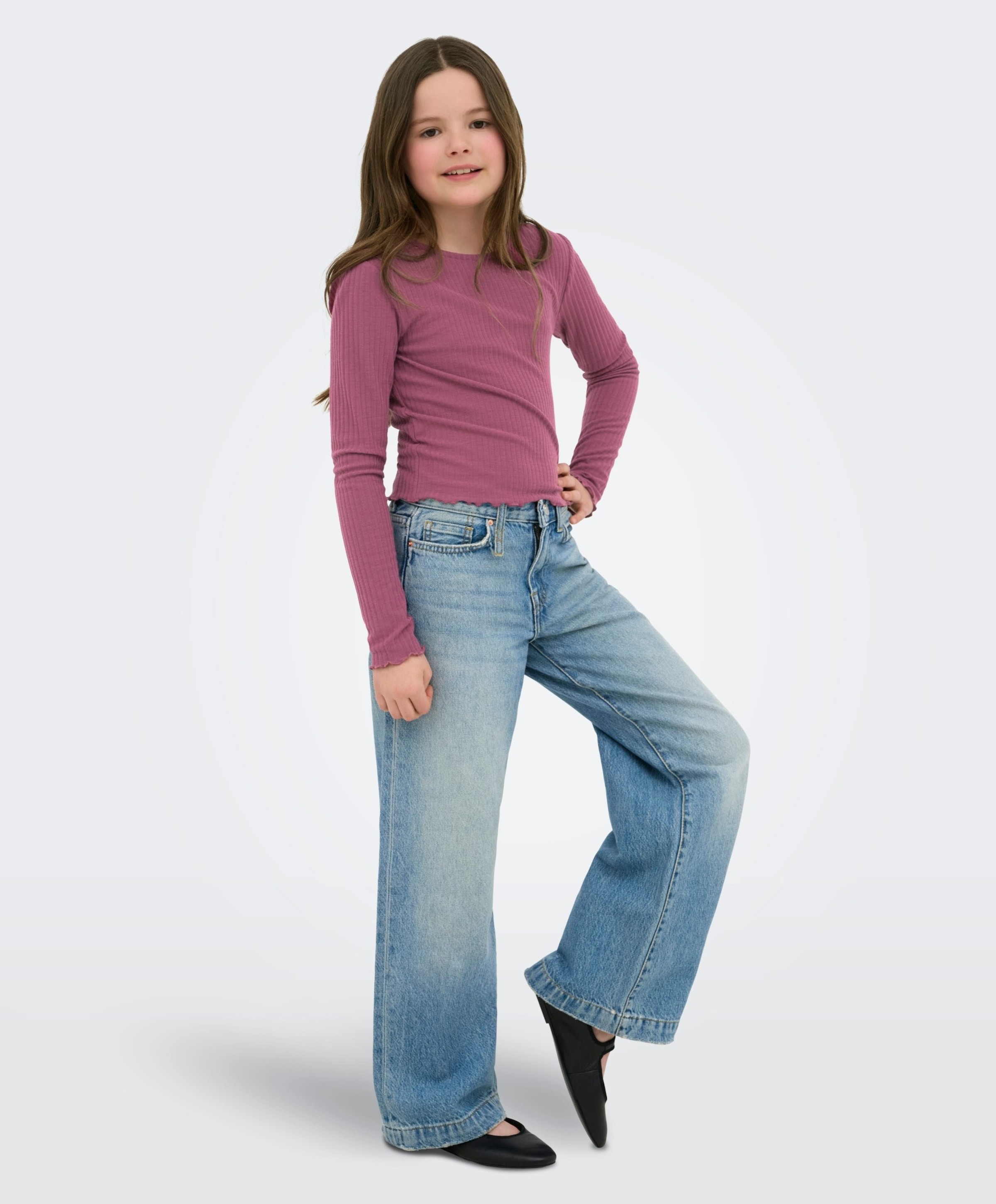 Only Meisjes longsleeve roze