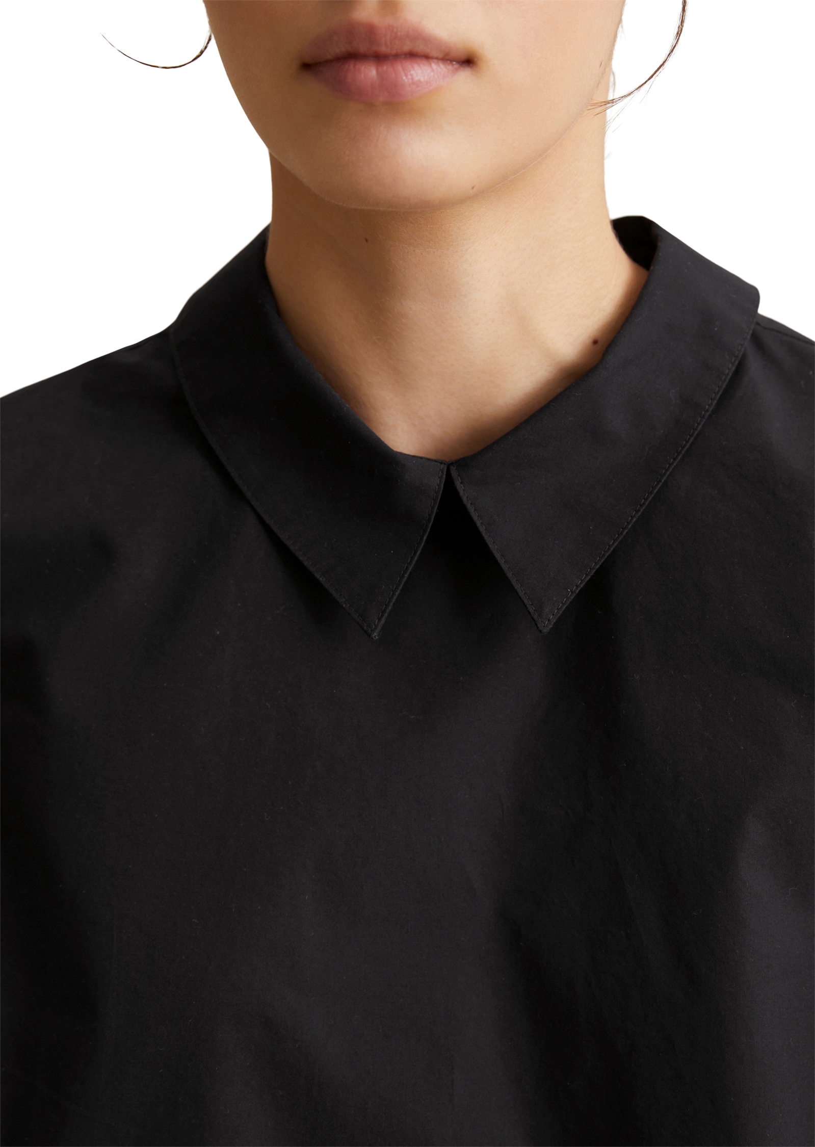 Marc O'Polo DENIM Blusentop Knopfleiste und Faltendetails am Rücken, ärmellos