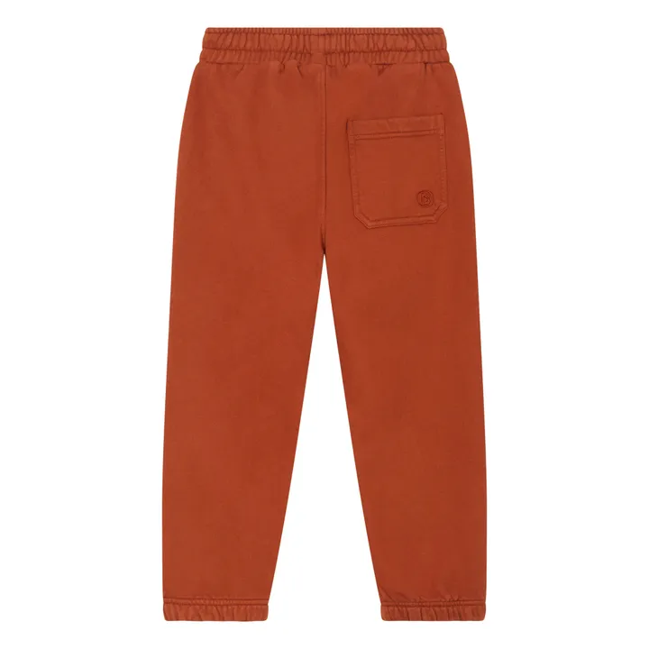 SMALLABLE BASICS Jogging Slim Garçon Coton Bio | Brun roux