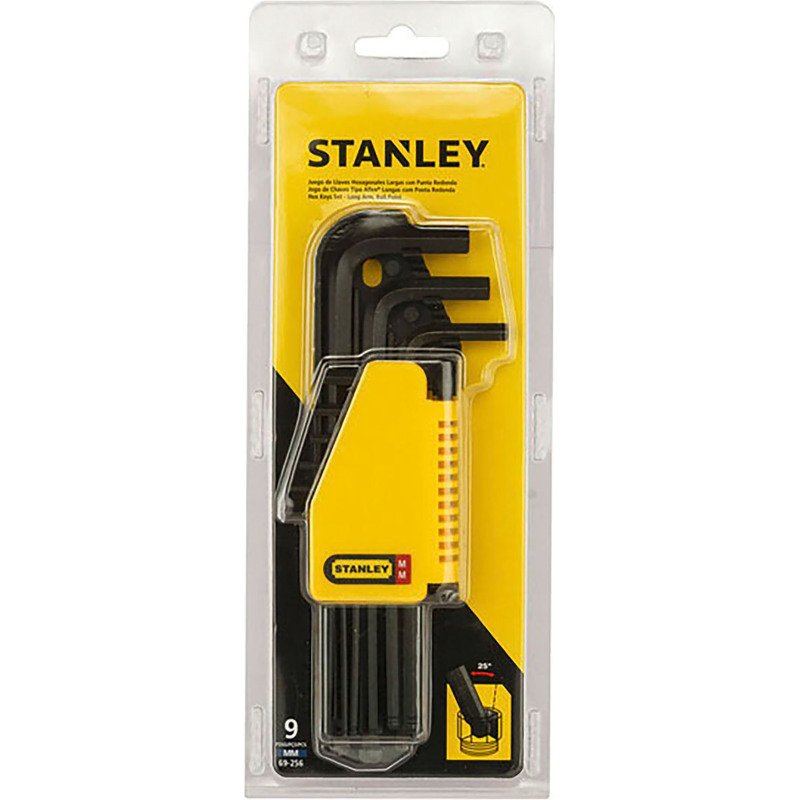 Clés hexagonales longues à tête sphérique Stanley - Jeu de 9
