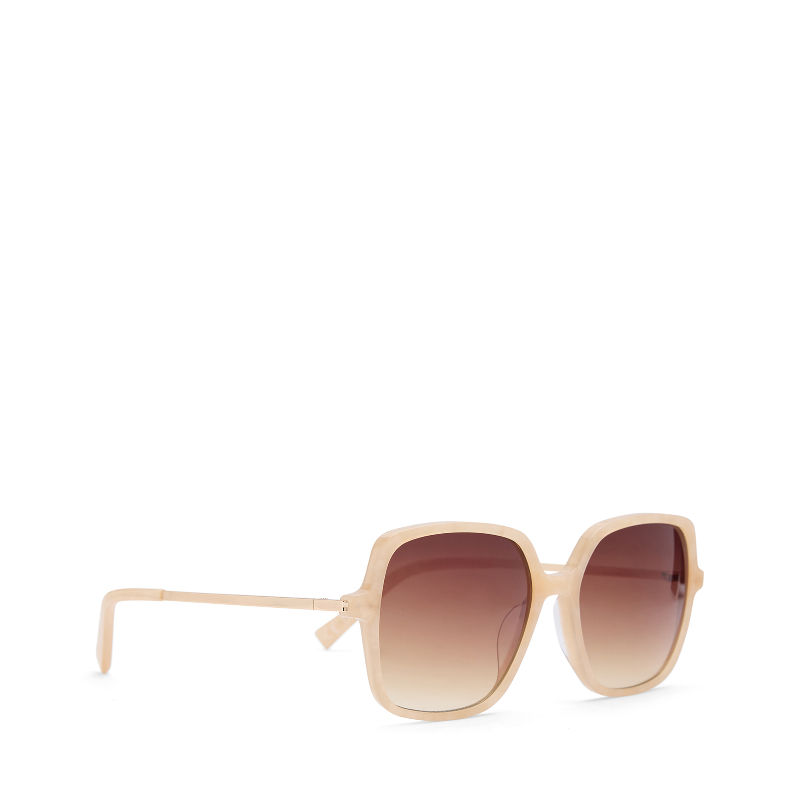 Beige zonnebril met donkere glazen