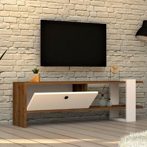 Kalune Design - Gaye - TV-meubel - Wit - MDF - Breedte 120 cm