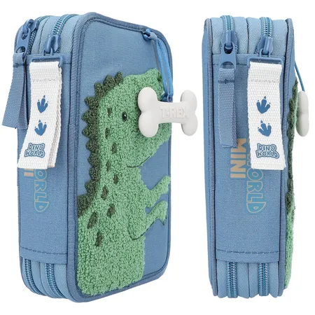 Depesche Dino World 2-Fach Federtasche Blau DINO MINI