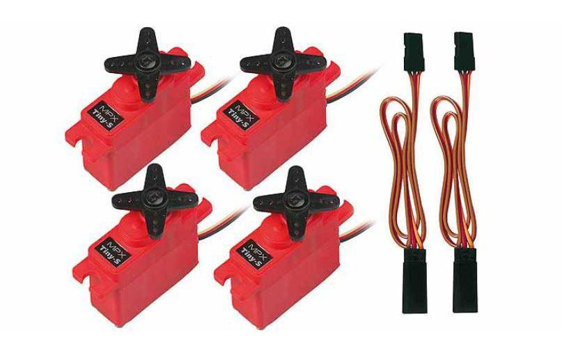 Servo-Set Twinstar-BL Analog<br>Set mit 4x Tiny-S Servos