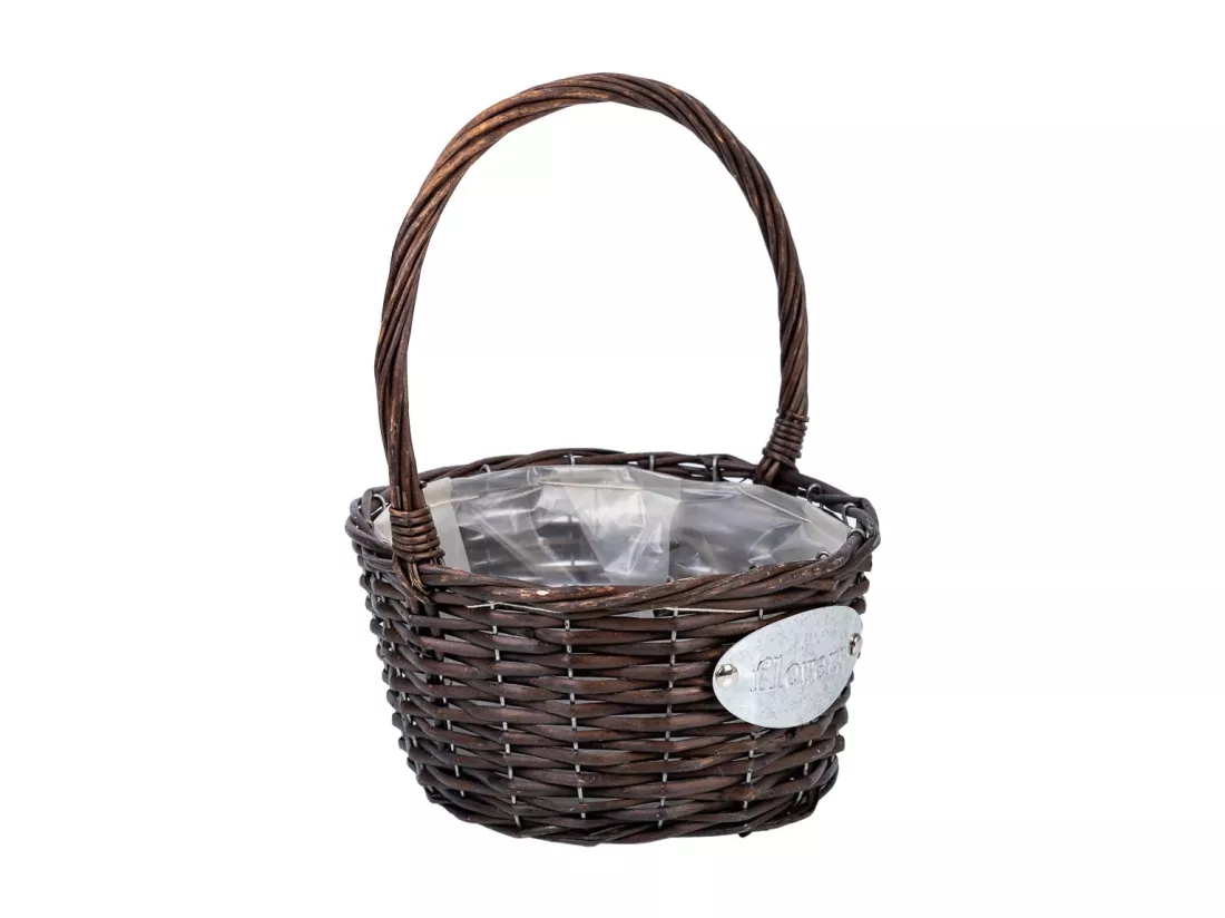 Panier en osier marron d23x29h