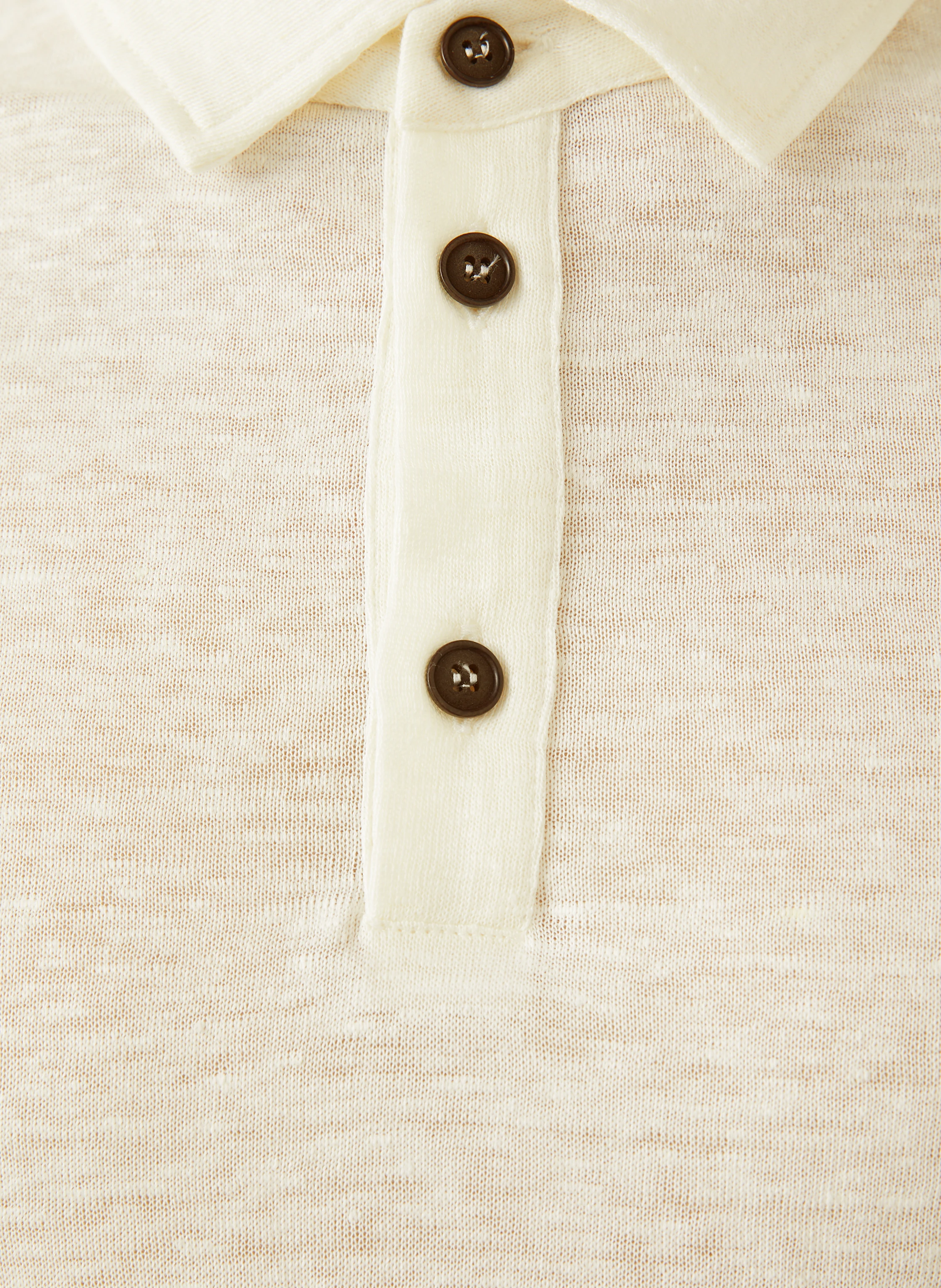 GIORGIO ARMANI Jersey-Poloshirt aus Leinen
