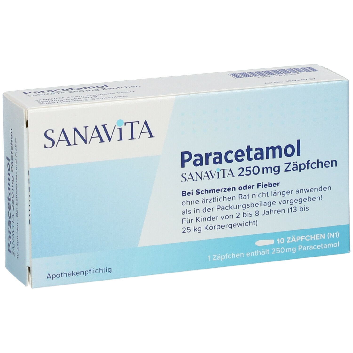 Sanavita Paracetamol 250 mg Zäpfchen