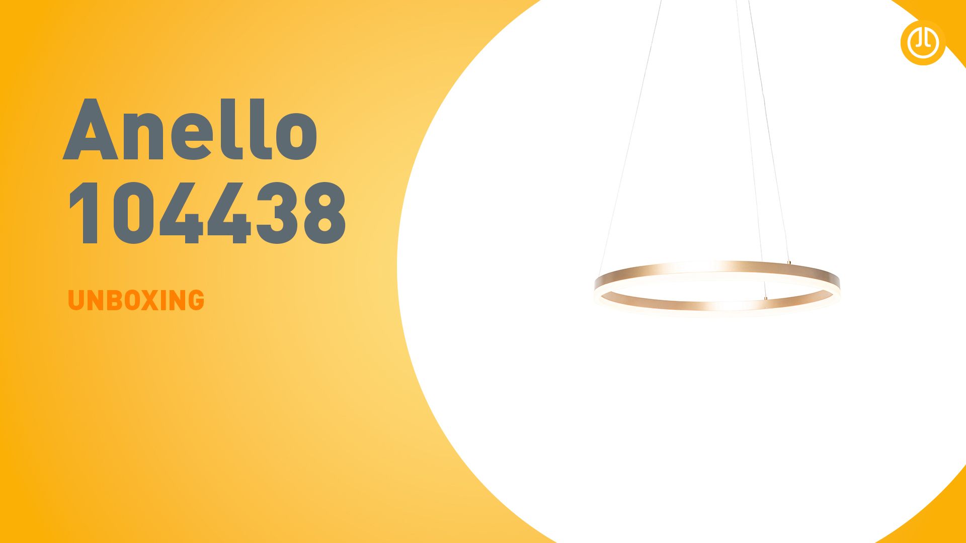 Design hanglamp goud 60 cm incl. LED 3-staps dimbaar - Anello