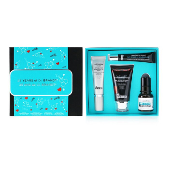 DR. Brandt Kit 25 anos do Dr. Brandt: Microdermoabrasão 60g  Creme suavizante de rugas 15g  Primer refinador de poros 30ml  No More Baggage 15g  4pcs