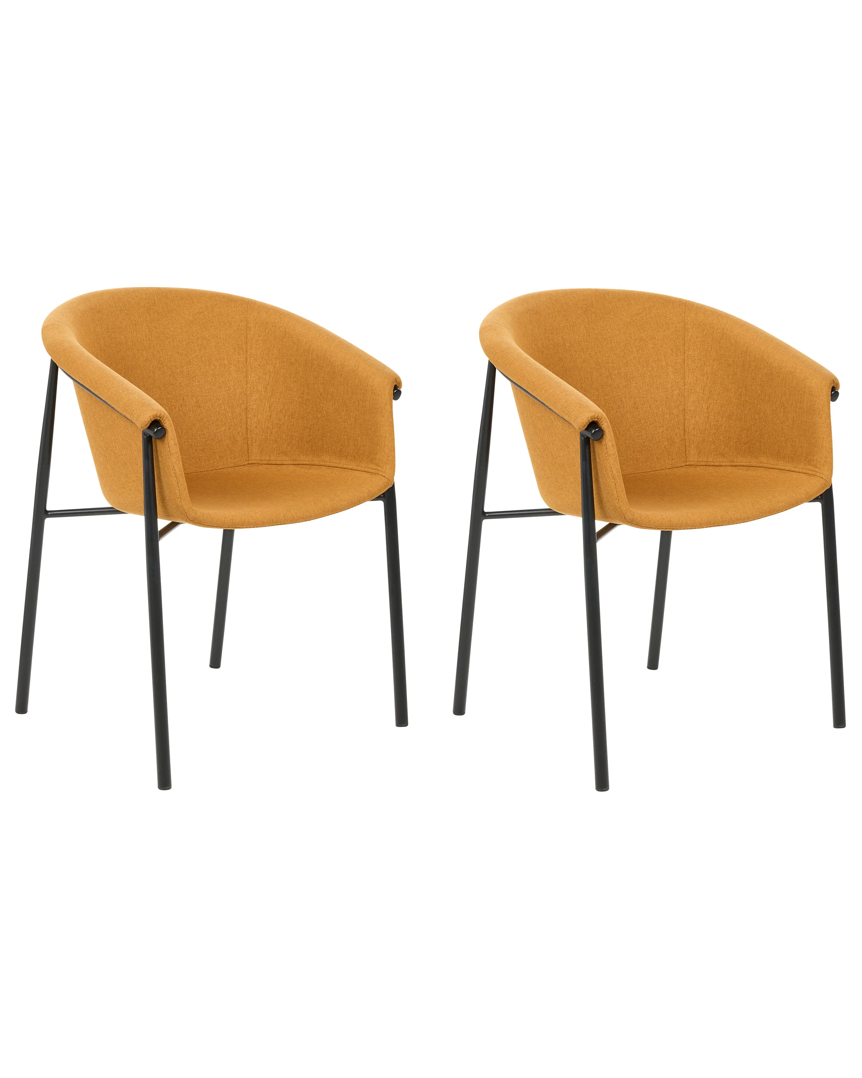 Set van 2 eetkamerstoelen AMES Oranje