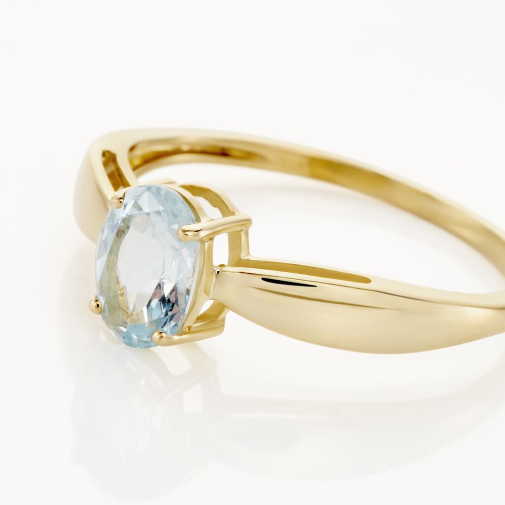 Bague Solitaire Arzula Or Jaune Topaze