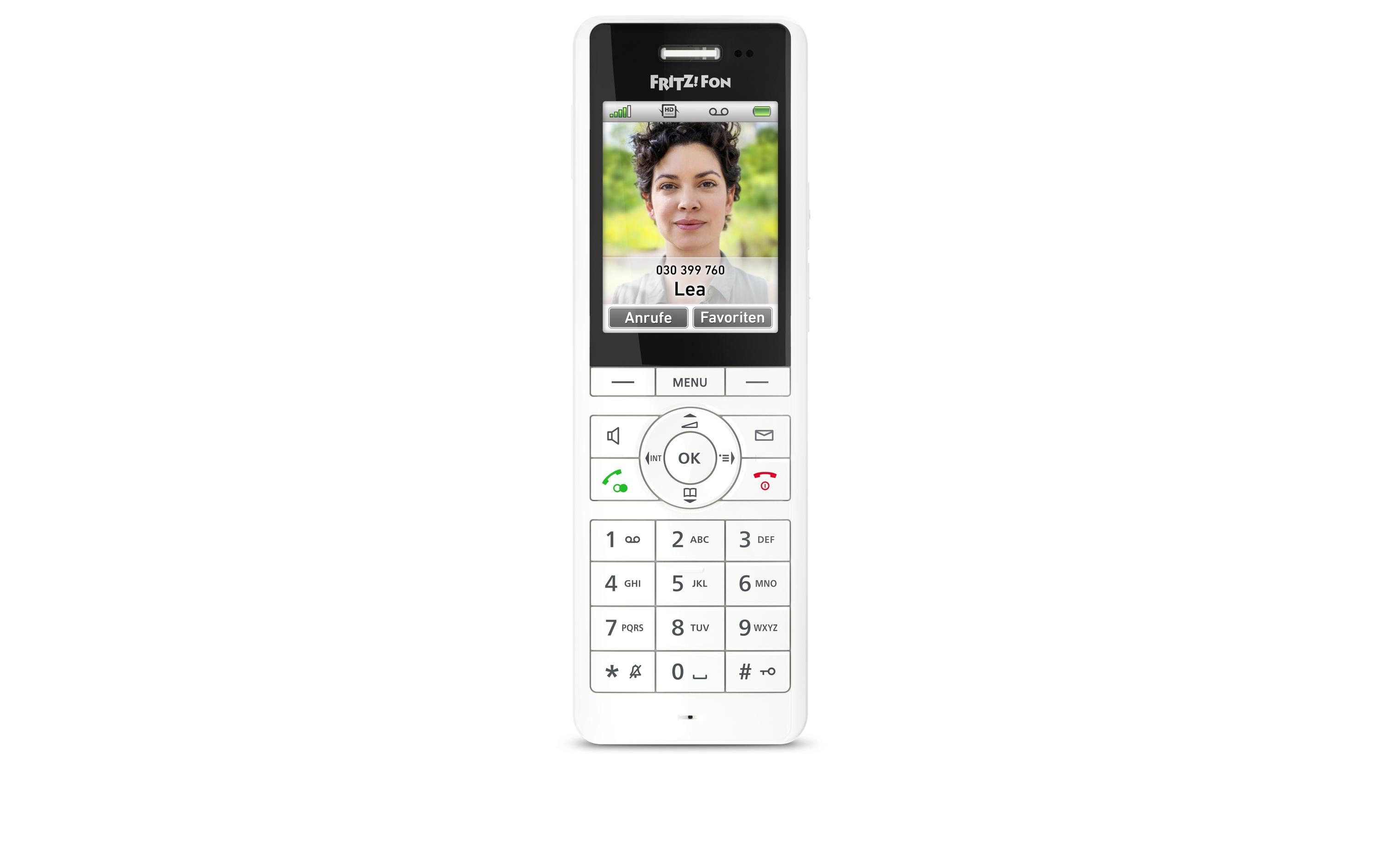 Mobilteil FRITZ!Fon X6 WeissDas Multitalent für Telefonie und Smart Home
