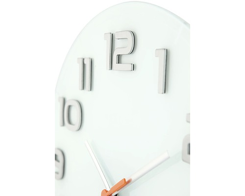 Wandklok Classy Rond glas wit Ø 30 x 3,5 cm