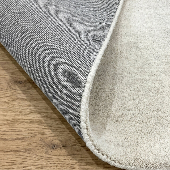 Rond wollen vloerkleed - Leone Creme