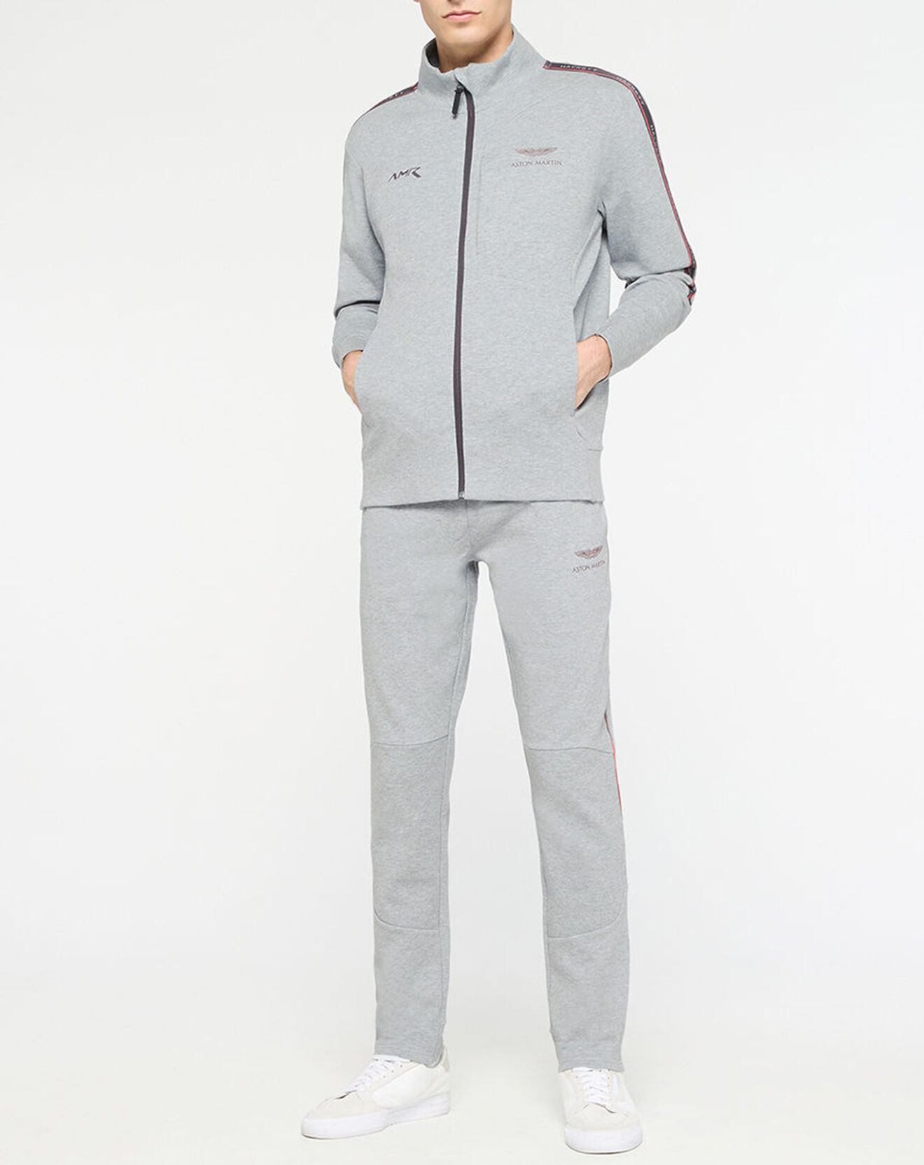 Hackett London Sweat Galon Aston Martin Racing gris chiné