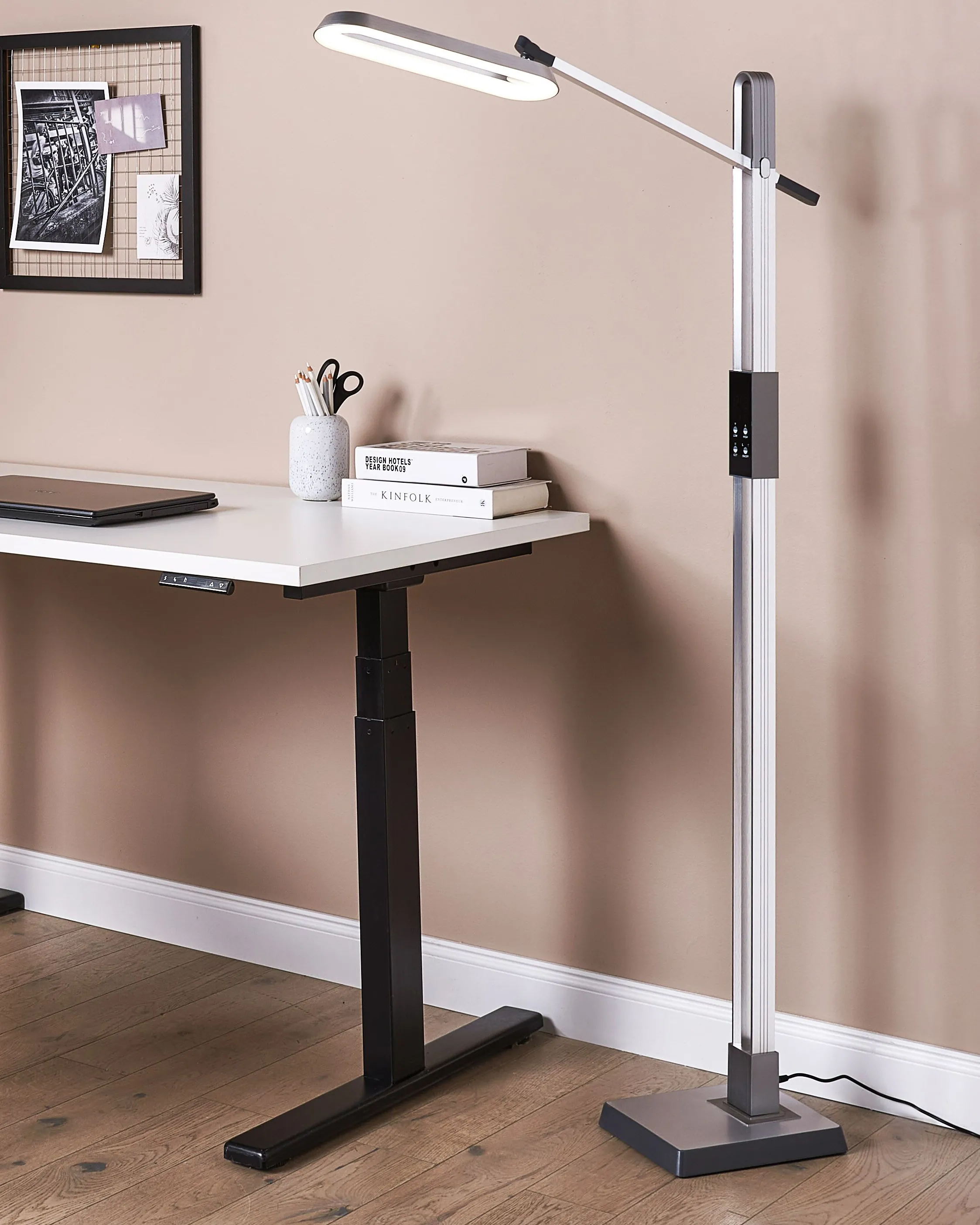 LED staande lamp AQUARIUS met dimmer Metaal Zilver