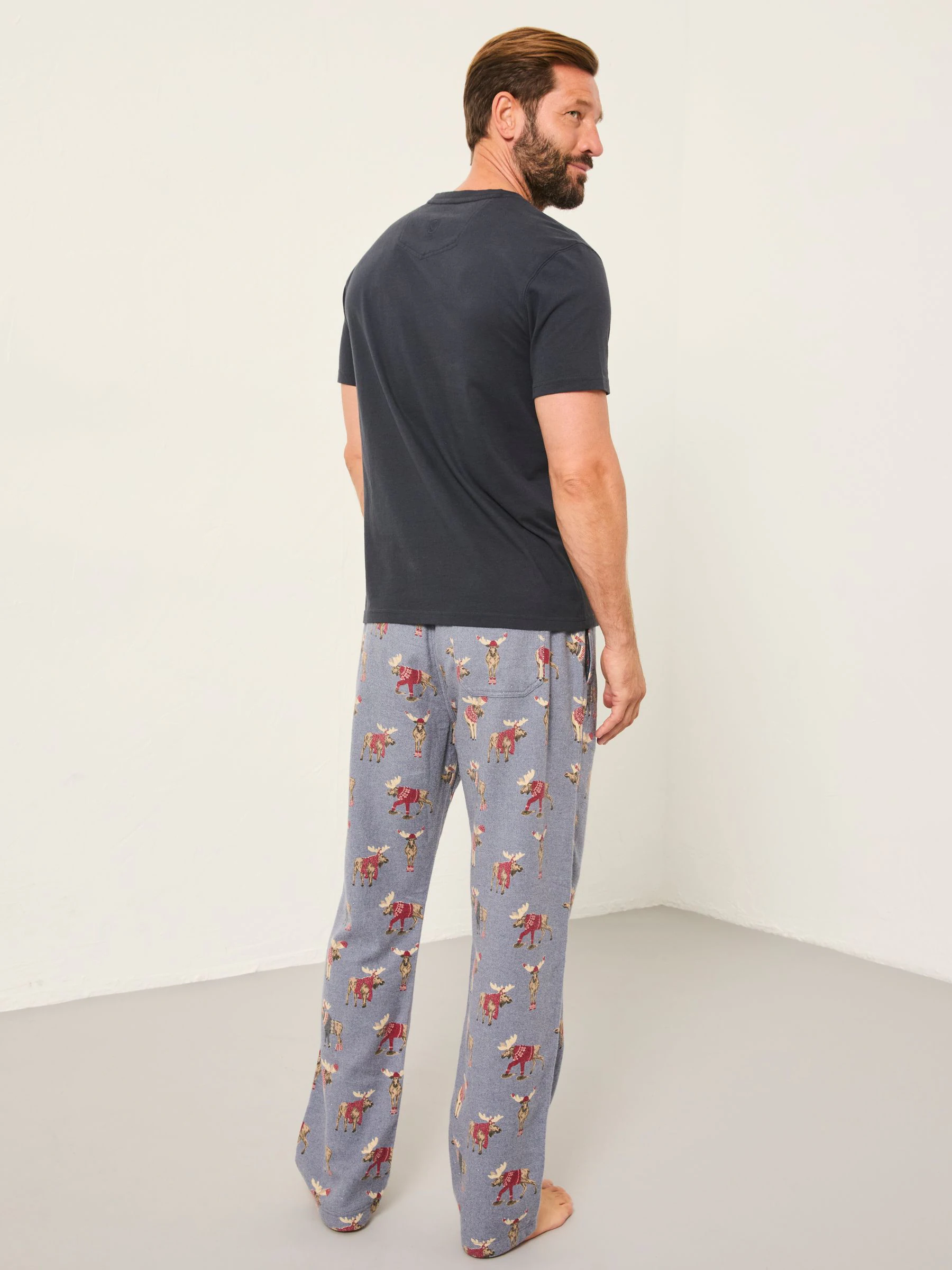 FatFace Shelter pyjamabroek met elandprint