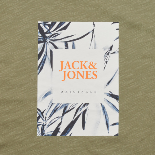 Jack & Jones - JORCRAYON BRANDING TEE SS CREW NECK - Vert