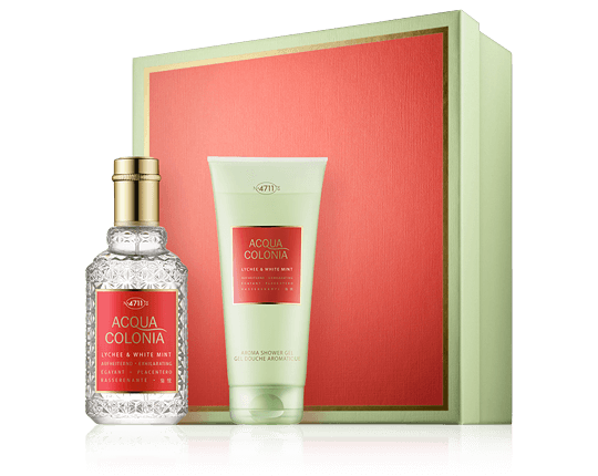 Acqua Colonia 4711 Lychee & White Mint Set mit Shower Gel 50ml-75ml