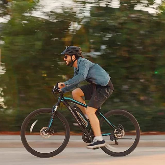 Hiland Rockshark Electric Bike Electric Mountain Bike Aluminum 26/27.5 inch 350W 20MPH Adults E-Bike Shimano 21 Speed Disc Brake Suspension Fork with 36V 10.4Ah Removable Battery