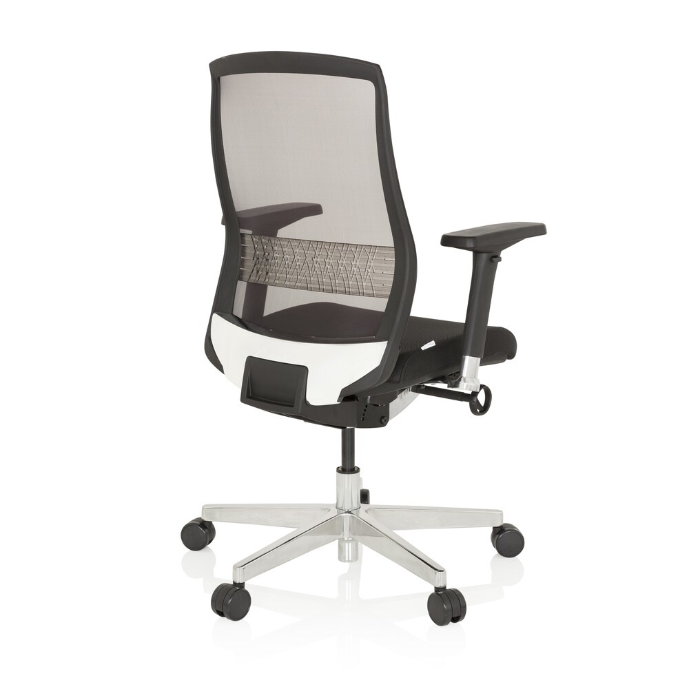 High End Bürostuhl FOUNTAINE Stoff/Netzstoff mit Armlehnen (höhenverstellbar) hjh OFFICE