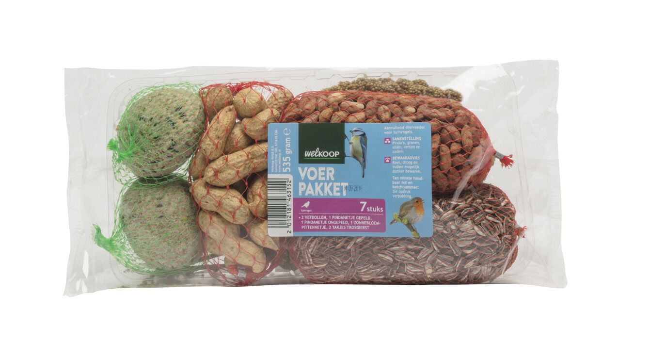 Welkoop voerpakket - 7 delig - Tuinvogelvoer - 535 Gram