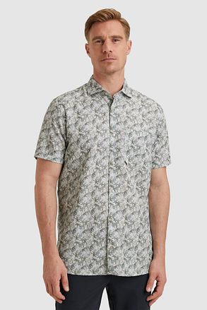 Vanguard Short Sleeve Overhemd Print Blauw Groen VSIS2503232-7004 kopen