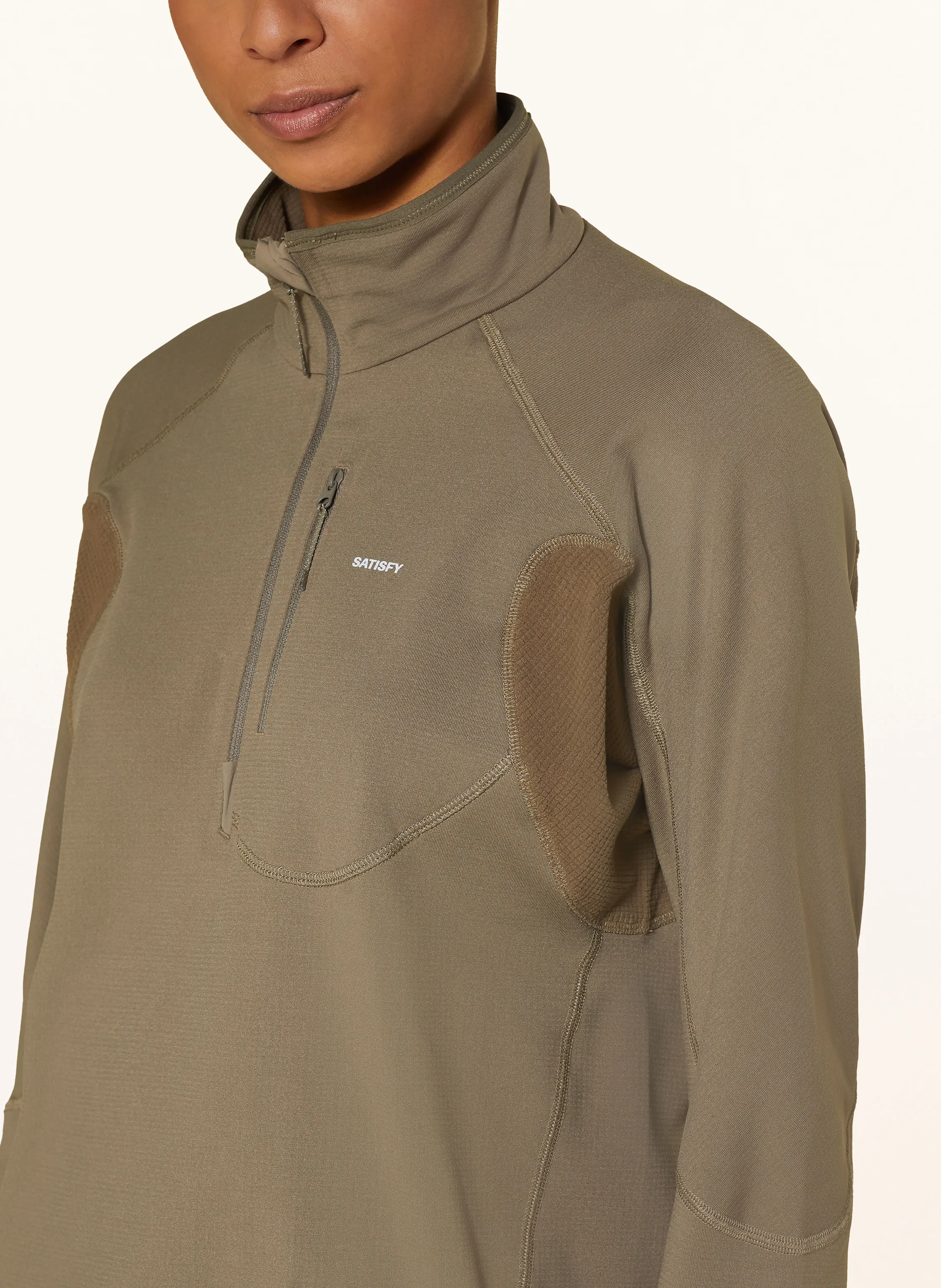 SATISFY Laufshirt GHOSTFLEECE™ HALF ZIPP
