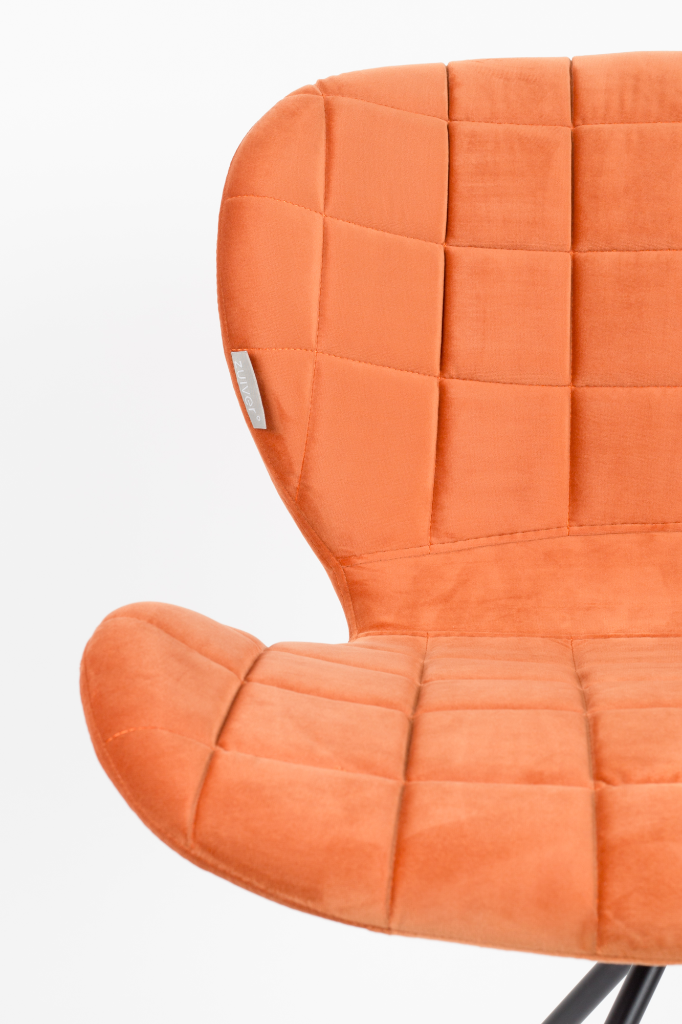 Zuiver OMG Velvet Eetkamerstoel - Set van 2 Zuiver OMG Velvet Eetkamerstoel Oranje - Set van 2