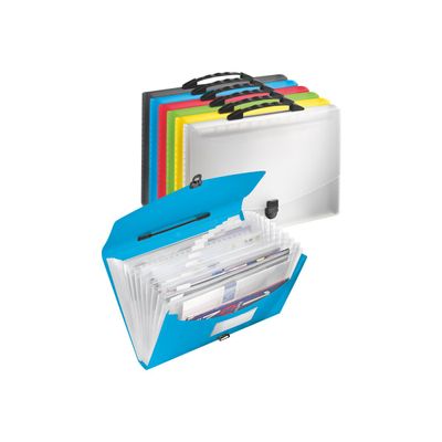 Esselte Vivida - Classeur ménager (valisette trieur) 12 onglets - disponible dans différentes couleurs