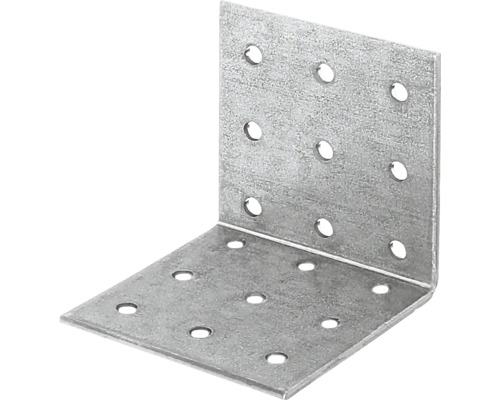 Geperforeerde hoekbeugel 60 x 60 x 60 mm, sendzimir verzinkt, 1 stuk
