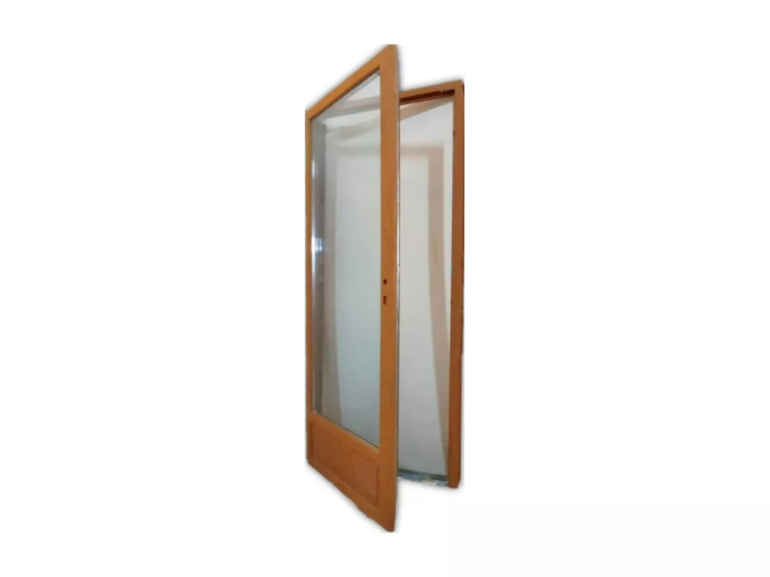 Porte Fenêtre Bois 1 Vantail H205 X L80 Tirant Gauche Côtes Tableau Gd Menuiseries
