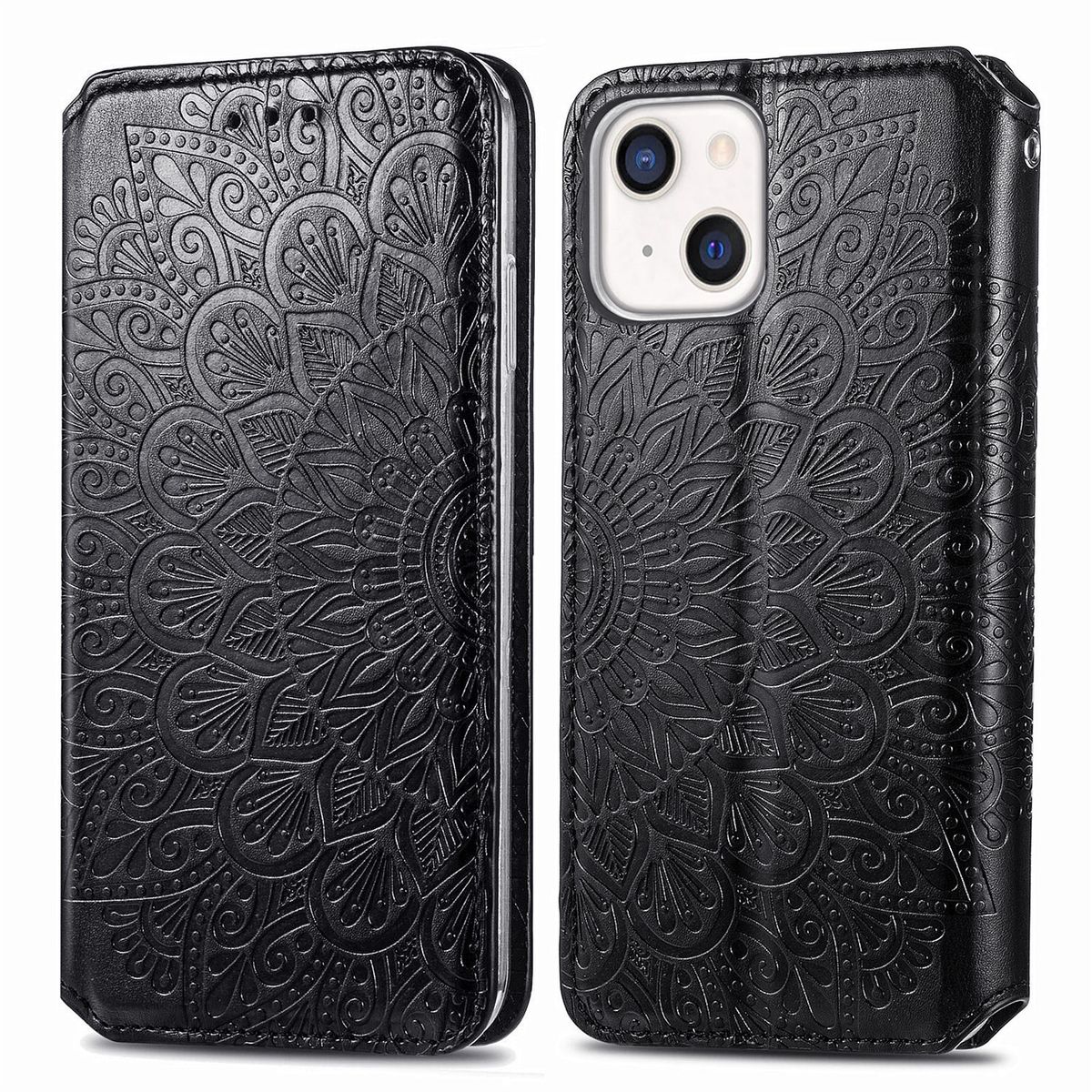 Hülle Handy Schutz für Apple iPhone 13 mini Case Cover Tasche Etuis Schwarz Neu