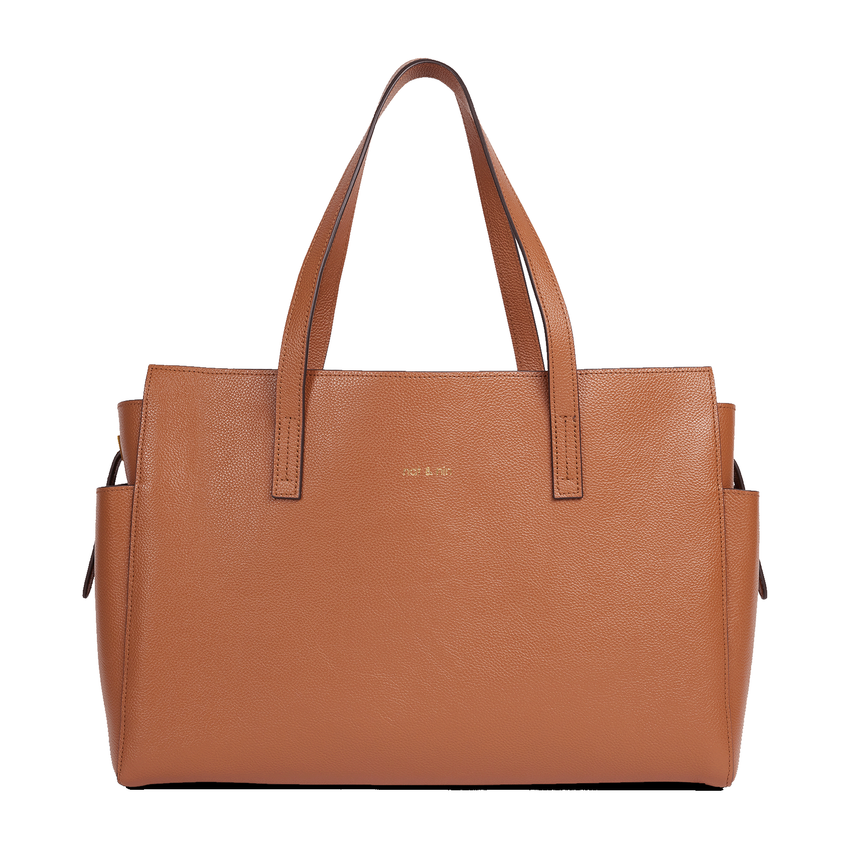 Cabas en cuir motif reptile | Marron