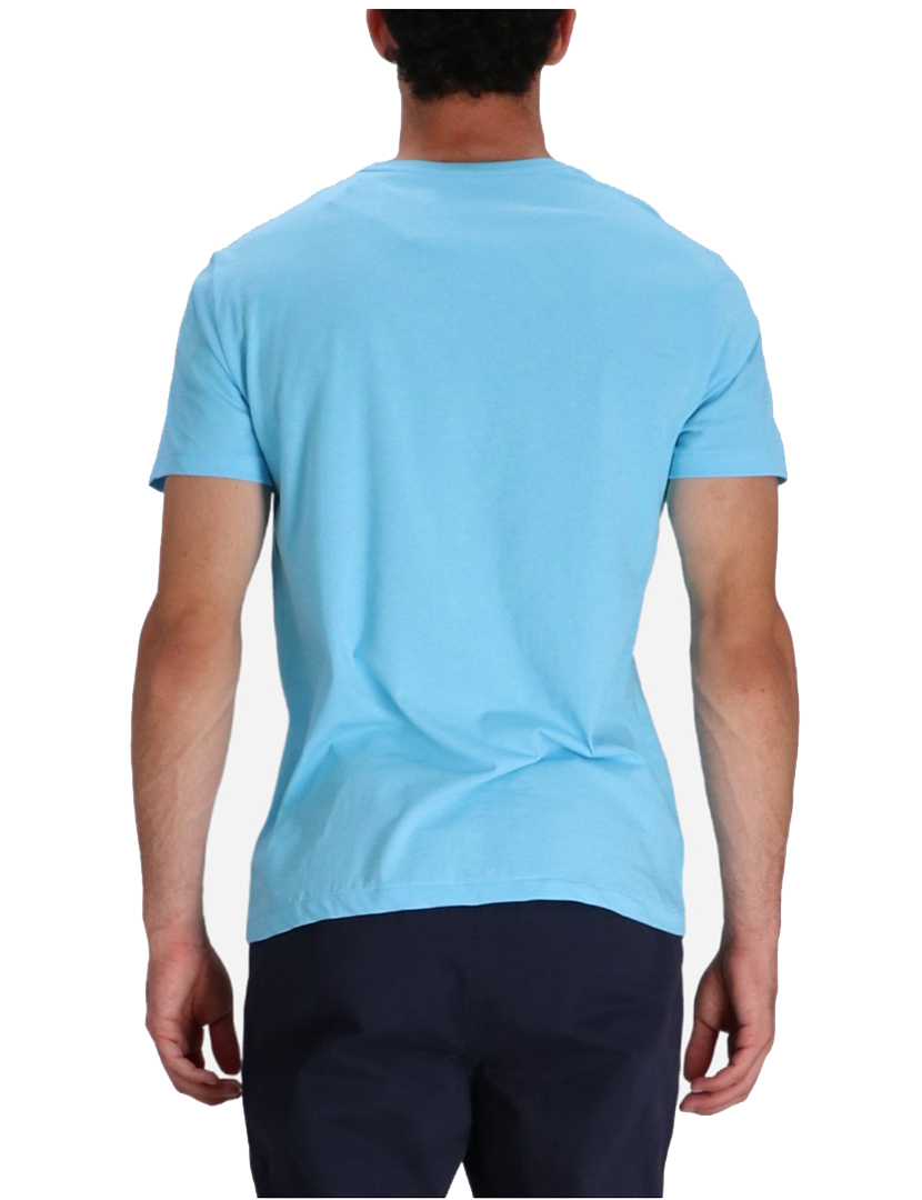 Slim Fit T-Shirt Light Blue White Logo