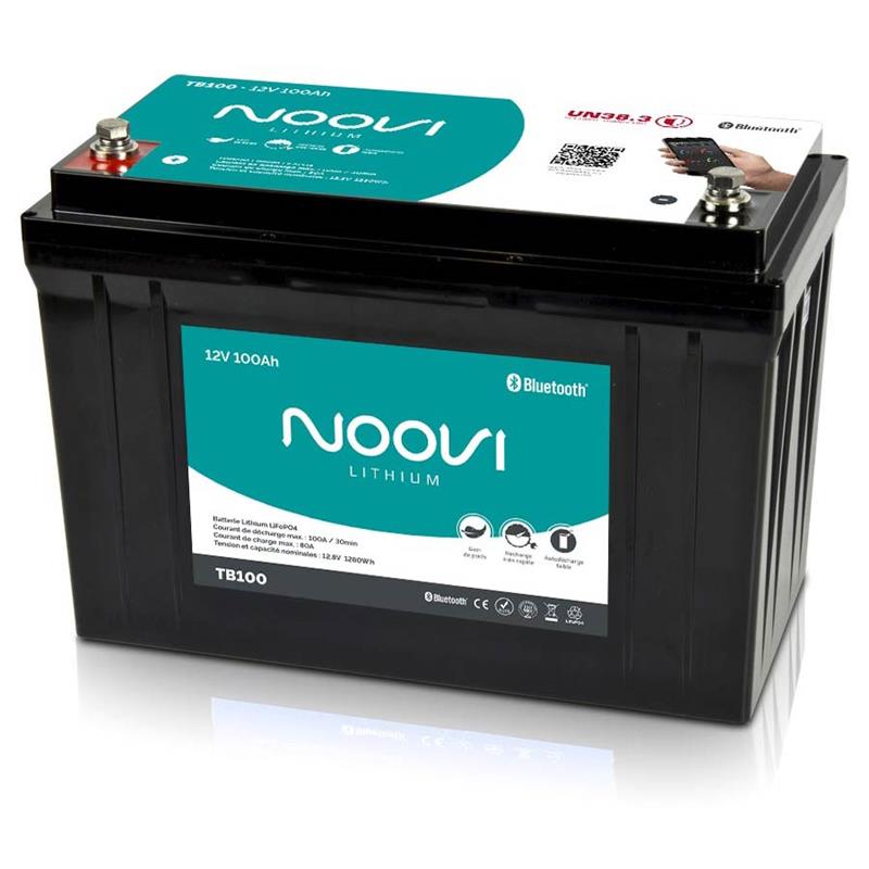 Batterie Lithium Noovi 12V100amp Avec Bluetooth Intégré