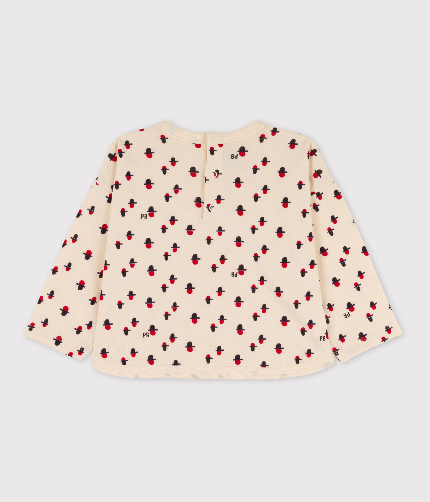 Tee-shirt manches longues bébé imprimé en tubique