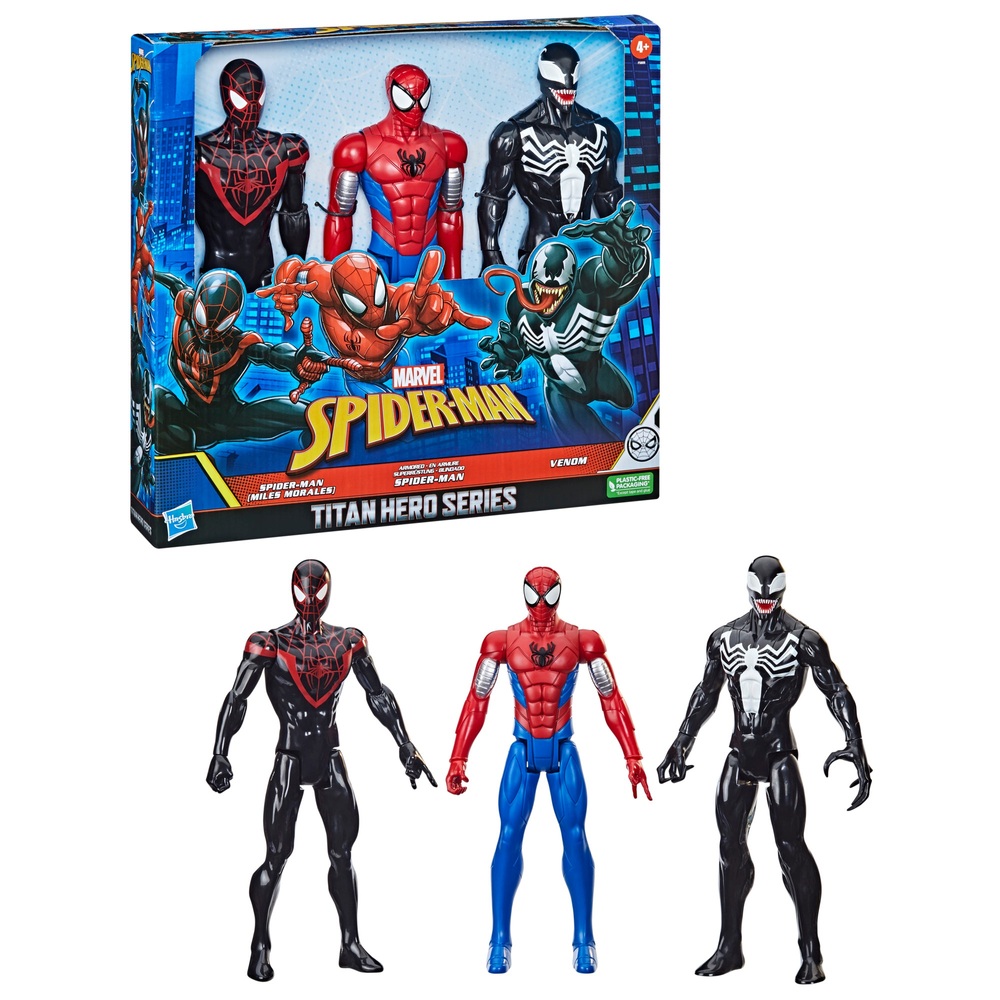 Marvel Spider-Man Titan Hero Series: Miles Morales, Spider-Man und Venom