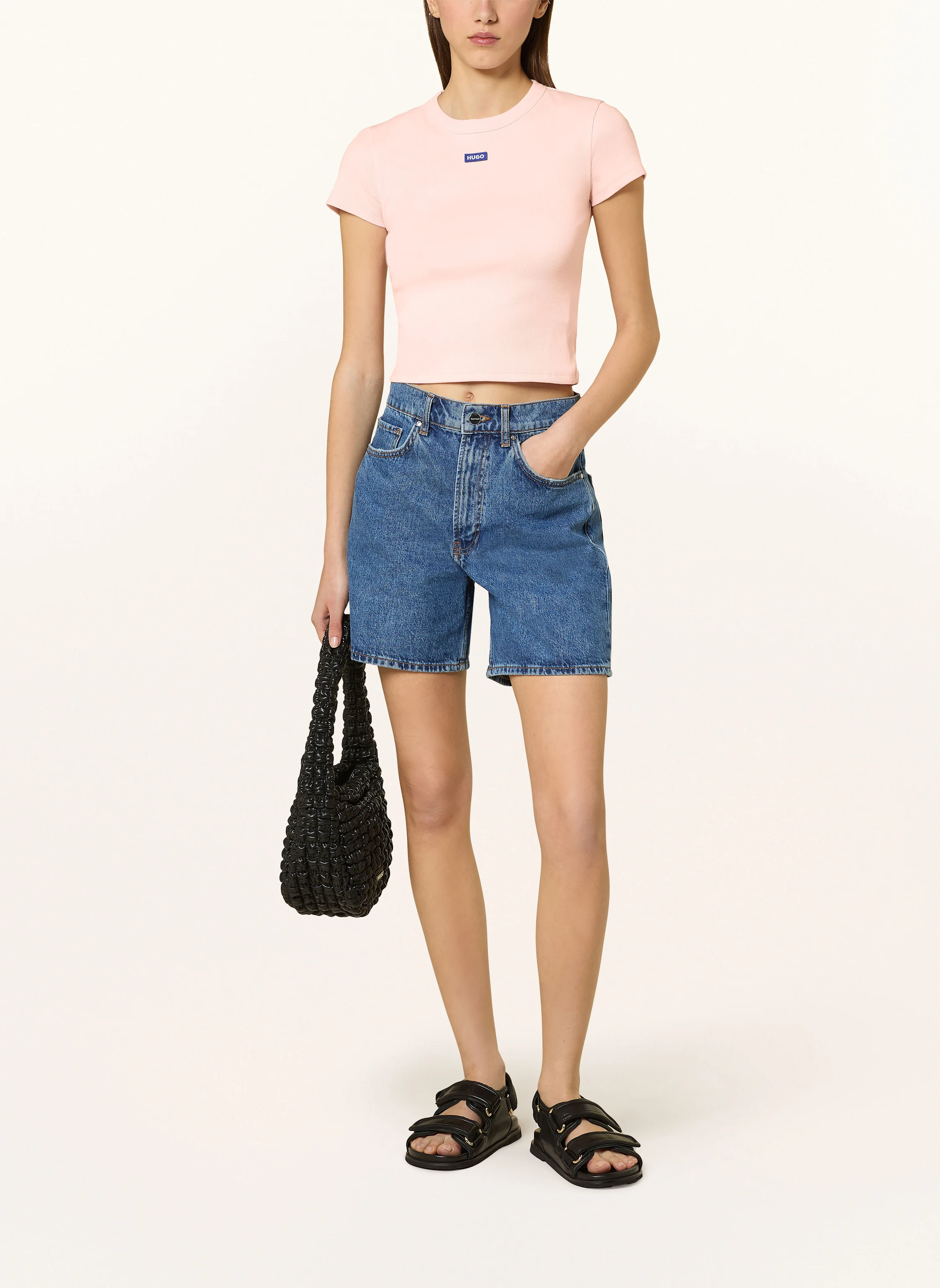HUGO BLUE Cropped-Shirt