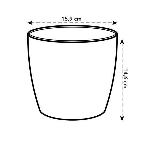 Cache-pot Brussels Orchidées en plastique injecté, blanc Ø 16 cm