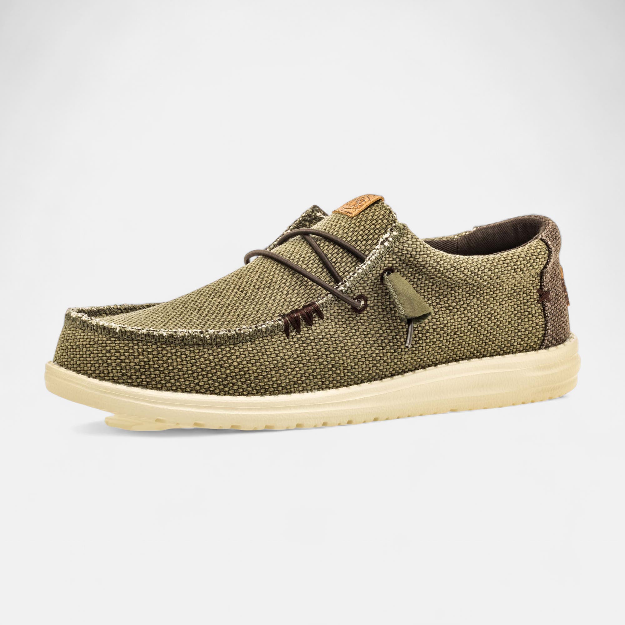 Baskets en toile Homme kaki
