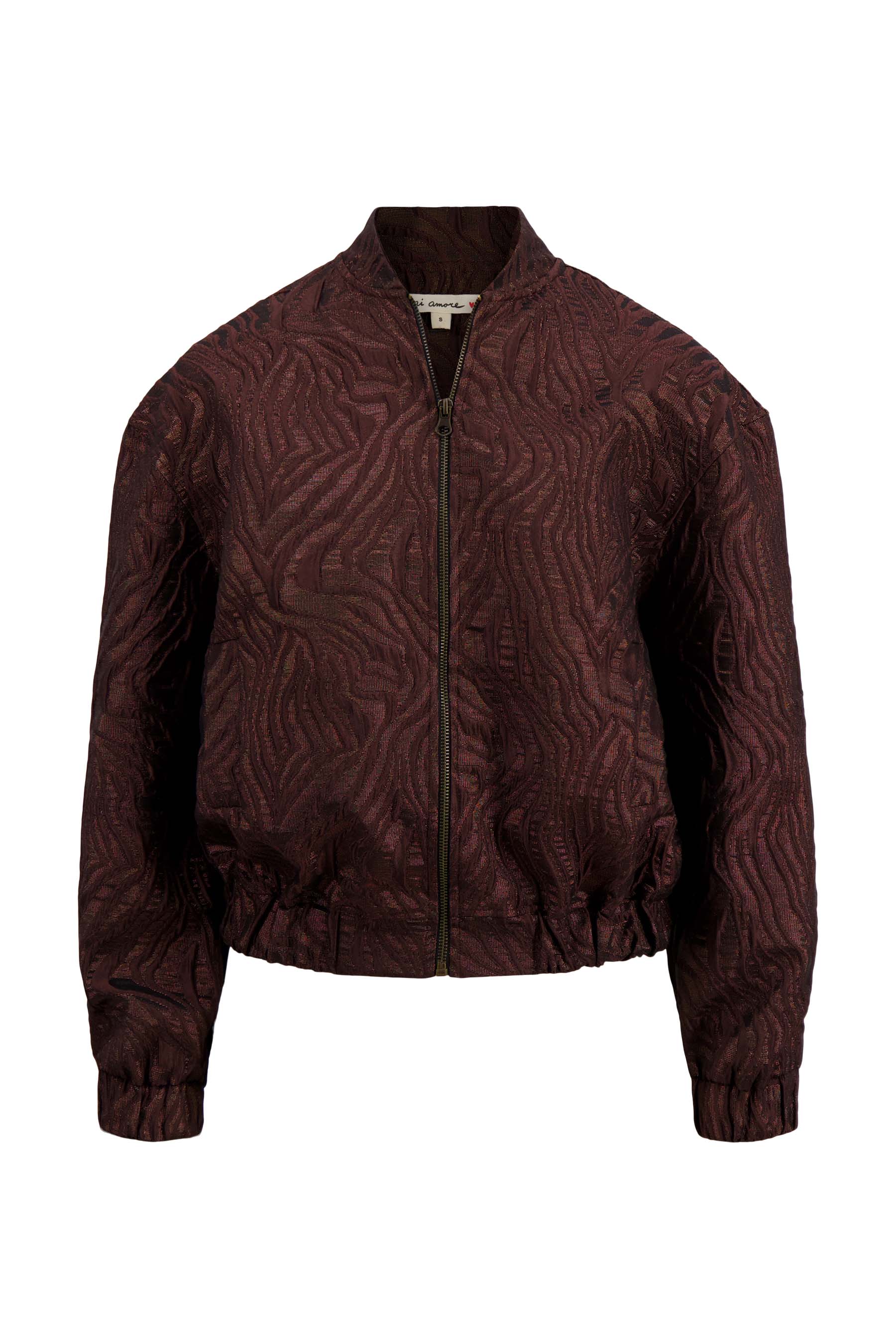 bomber jasje van lurex jaquard stof