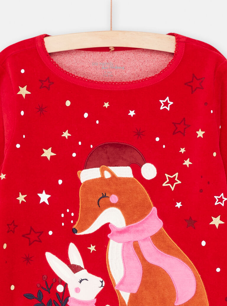 Pyjama NOEL rouge pour enfant fille