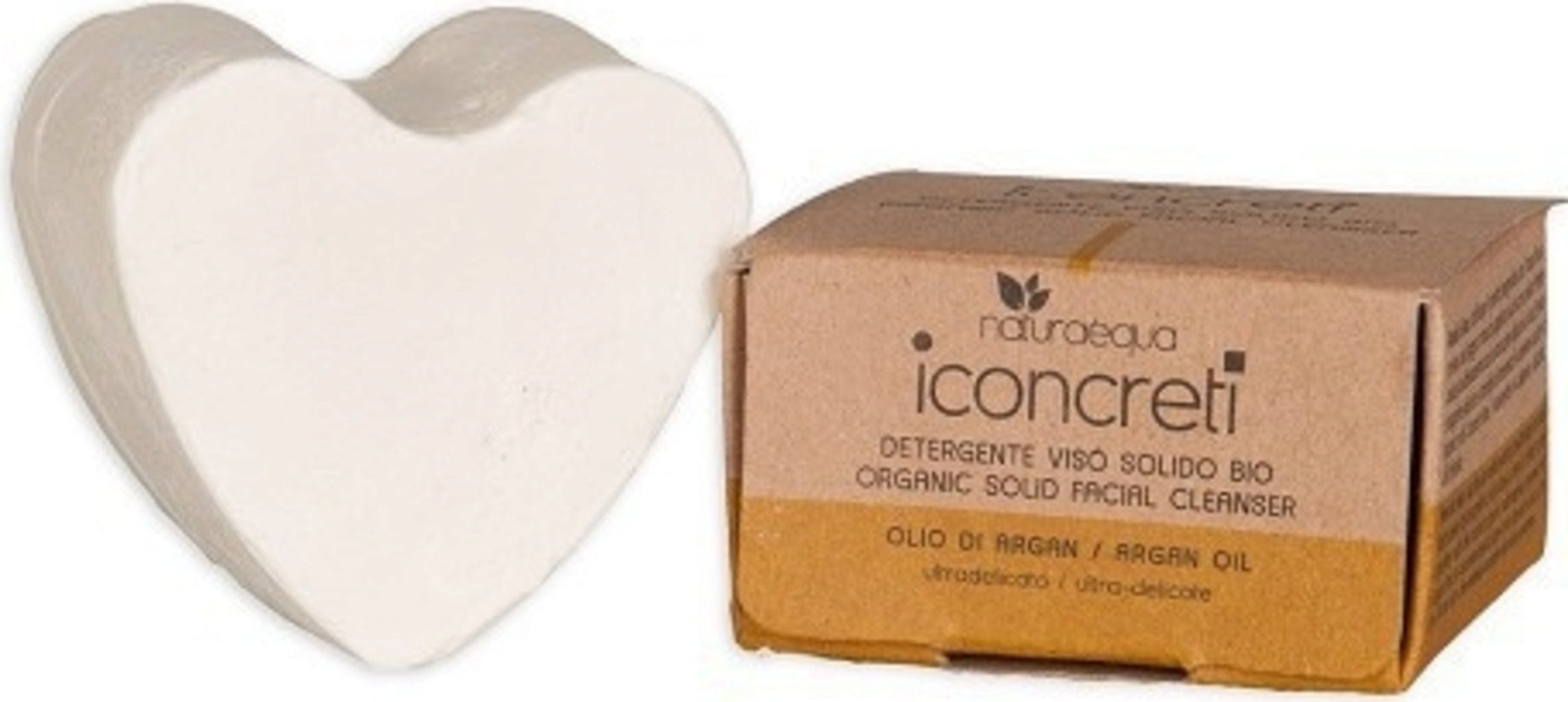 naturaequa  iconcreti Fester Gesichtsreiniger Argan, 60 g