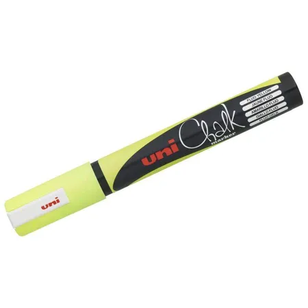 uni-ball Chalk Marker PWE-5M 1,8-2,5 mm Rundspitze, 1 Stück, Gelb