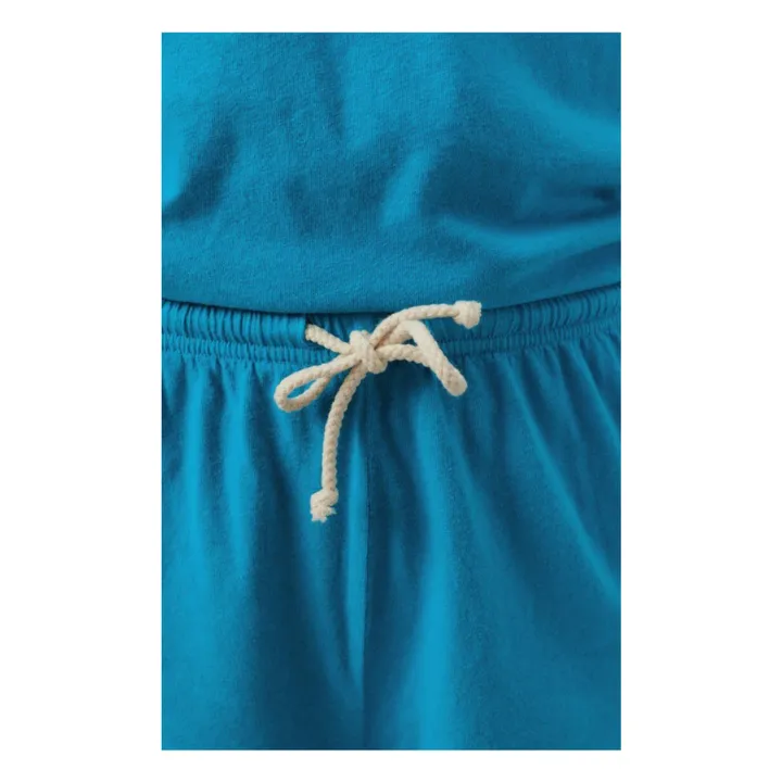 American Vintage Short Lopintale Coton et Lin | Bleu