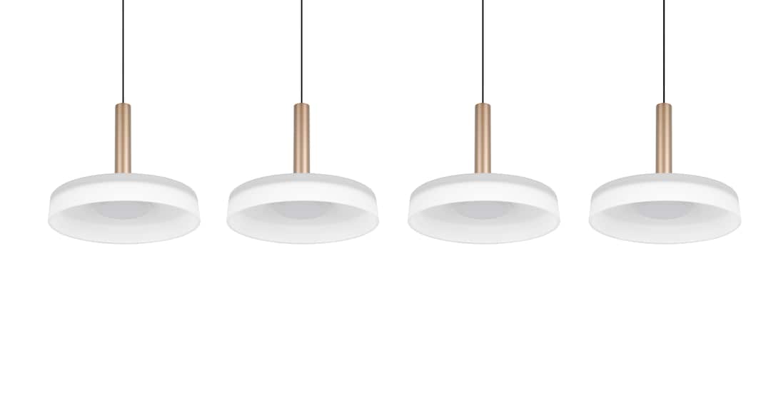 TRIO LED Balkenpendel CELESTE 4-flg coffee /weiß