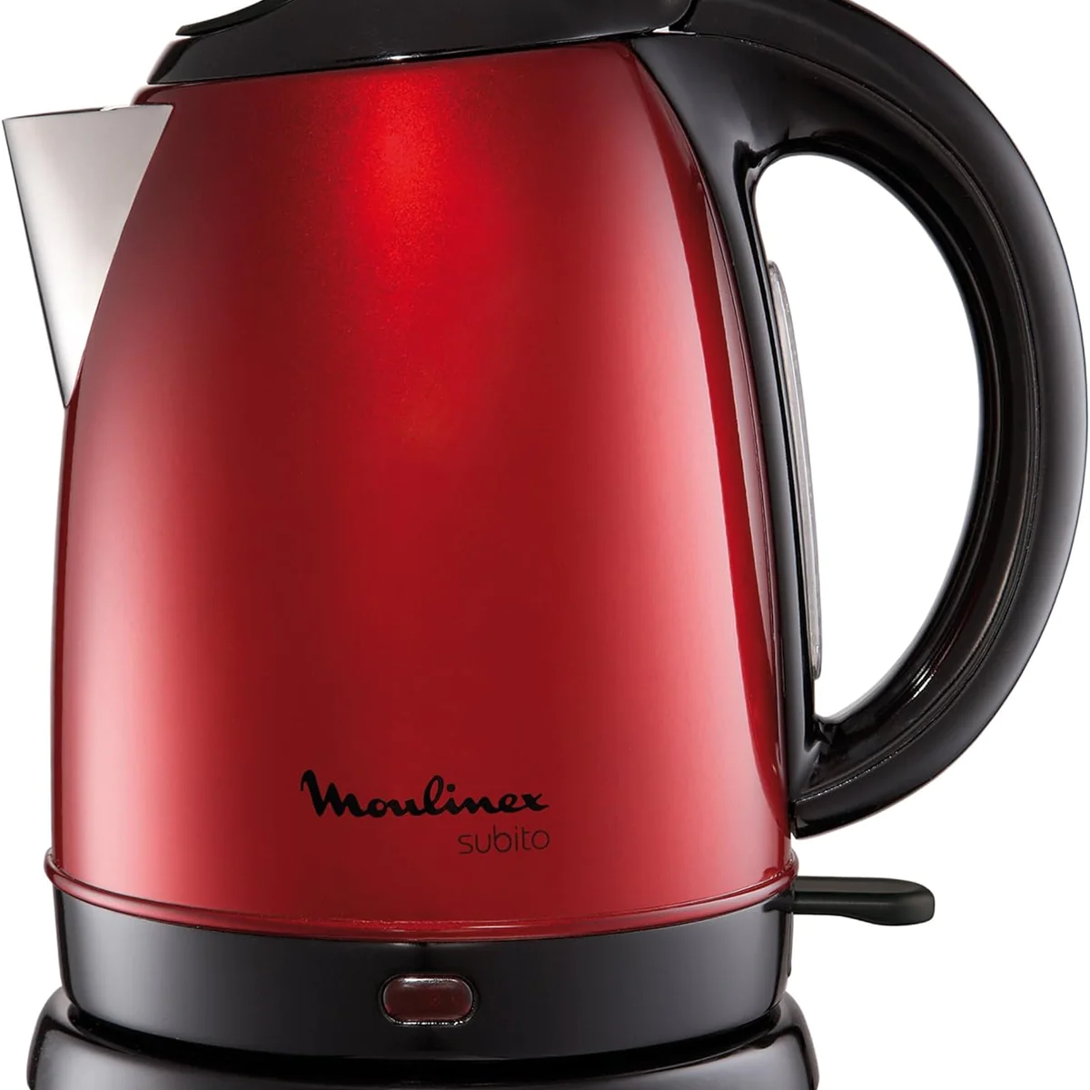 bouilloire électrique de 1,7L sans fil avec base 360° 2000W rouge noir